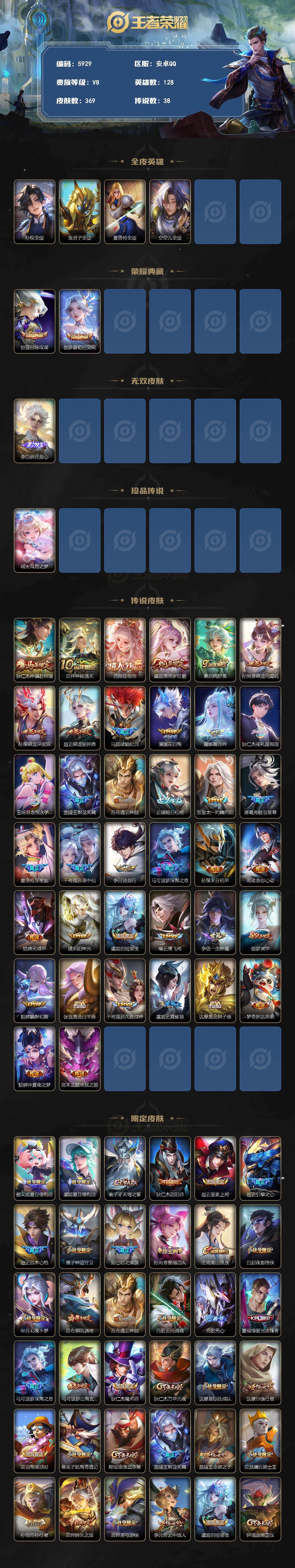 WZLX4234861王者荣耀账号详情图2