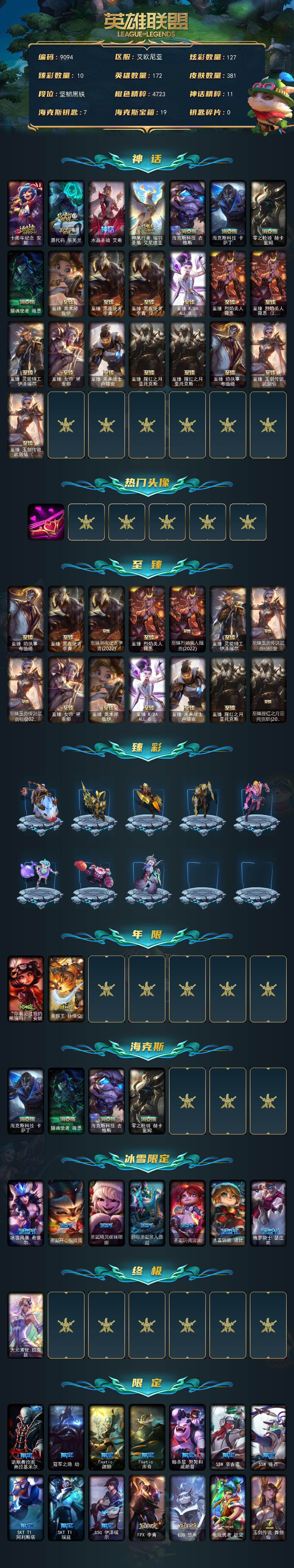 LOLLX423632英雄联盟账号详情图2