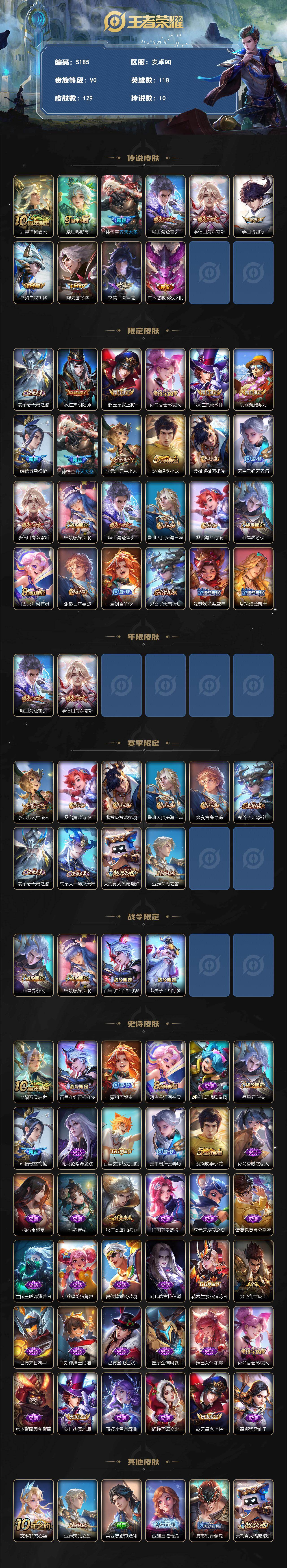 WZJZ4238285王者荣耀账号详情图2