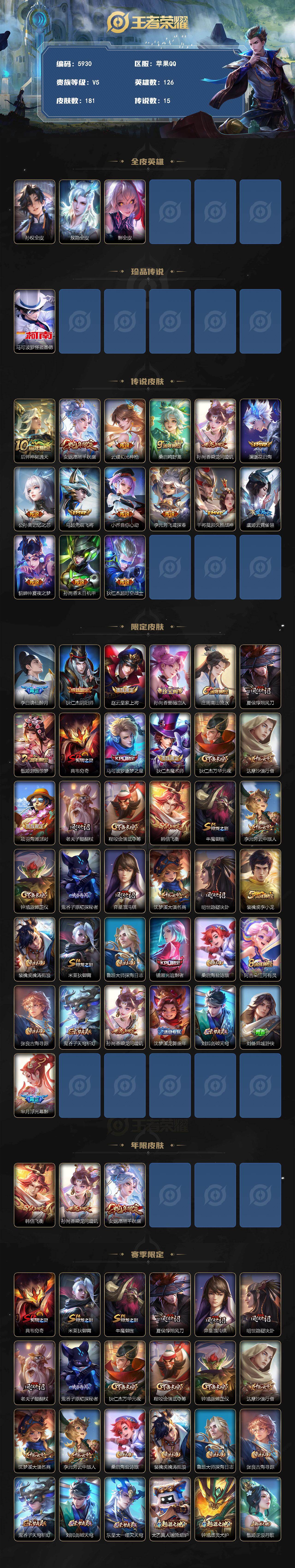 WZLX4235631王者荣耀账号详情图2