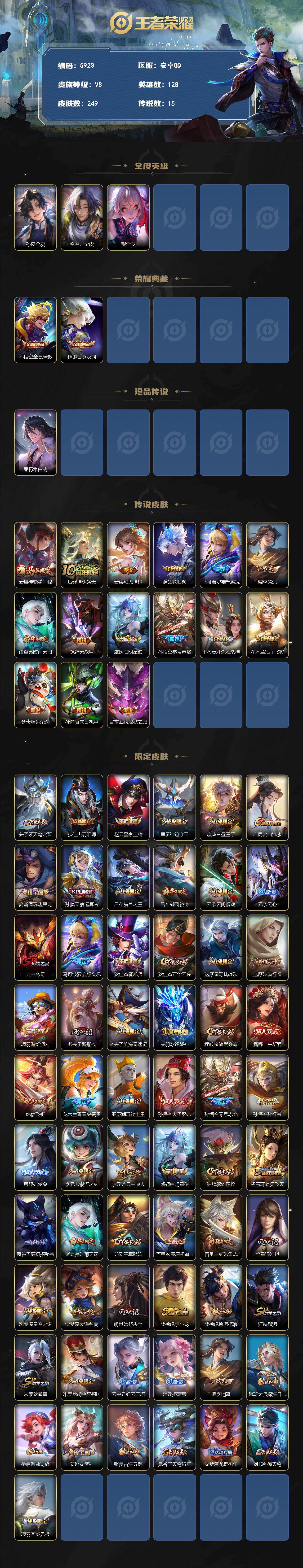 WZCMW4242036王者荣耀账号详情图2