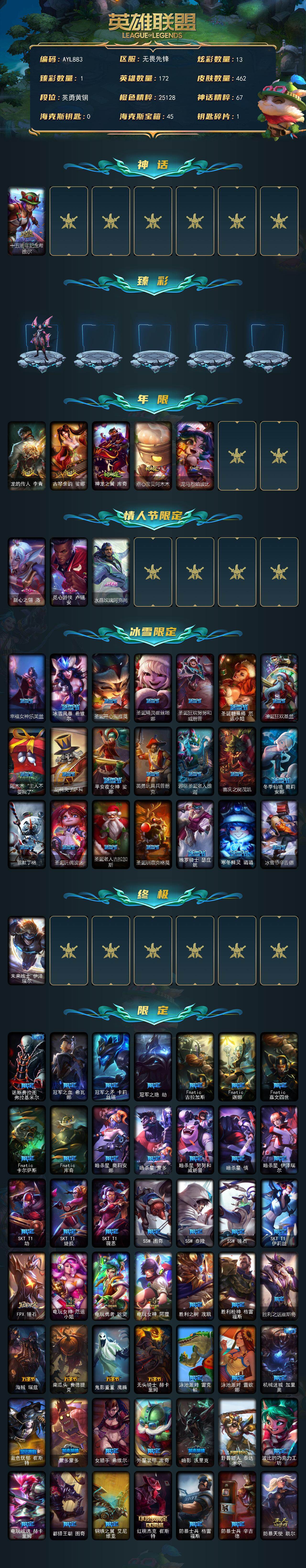 LOLLX423693英雄联盟账号详情图2