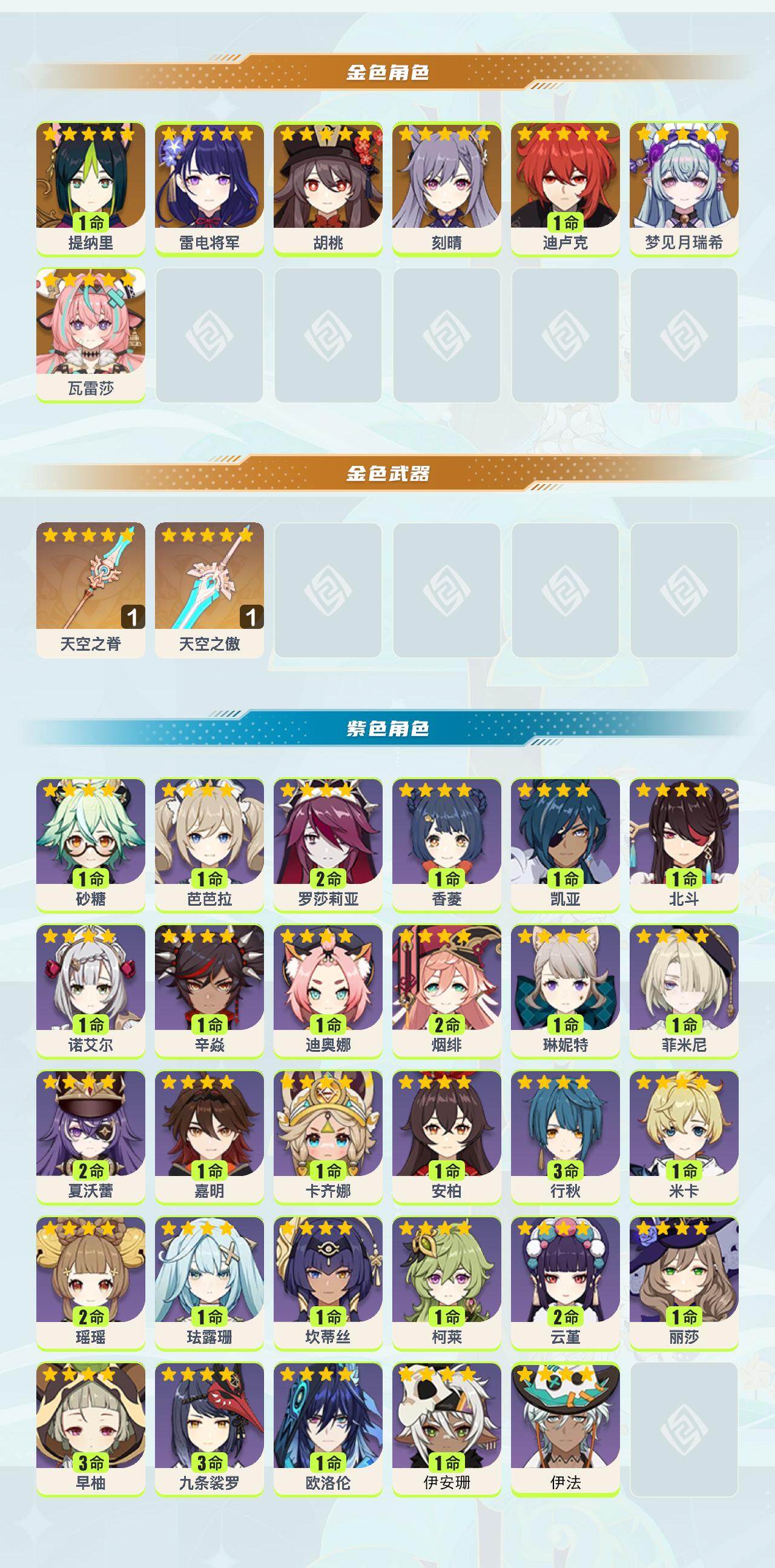 YSEY43546原神账号详情图2