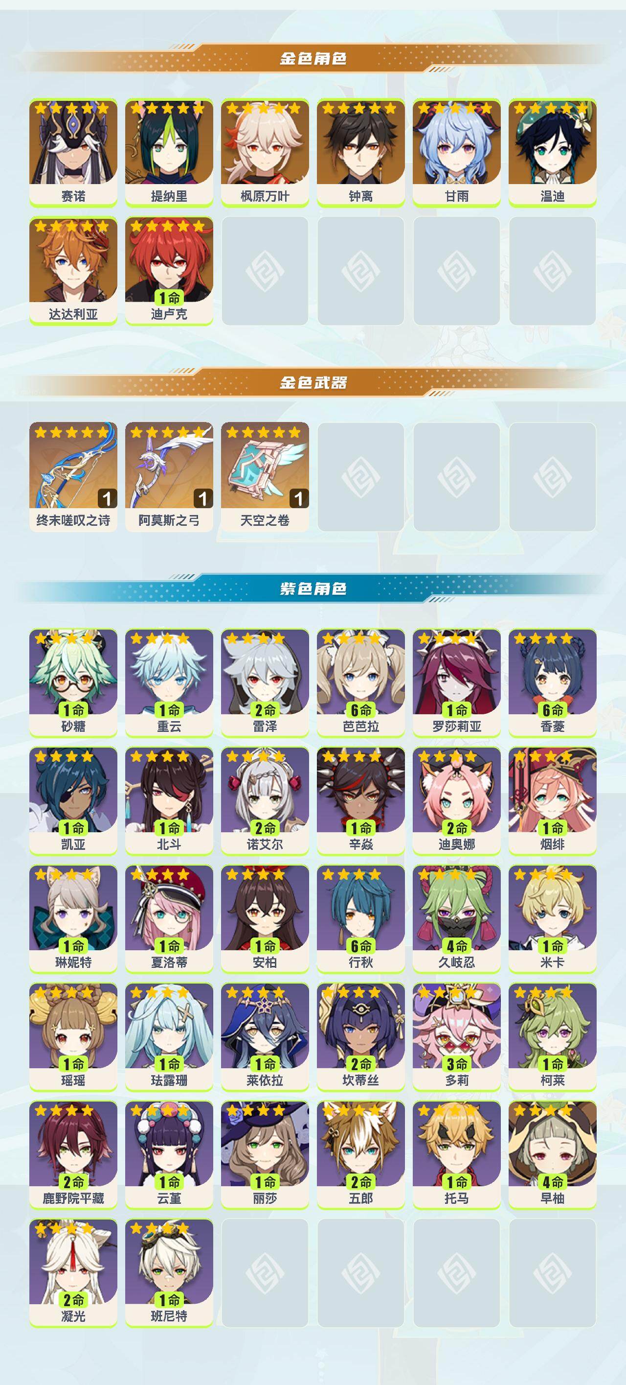 YSEY43516原神账号详情图2