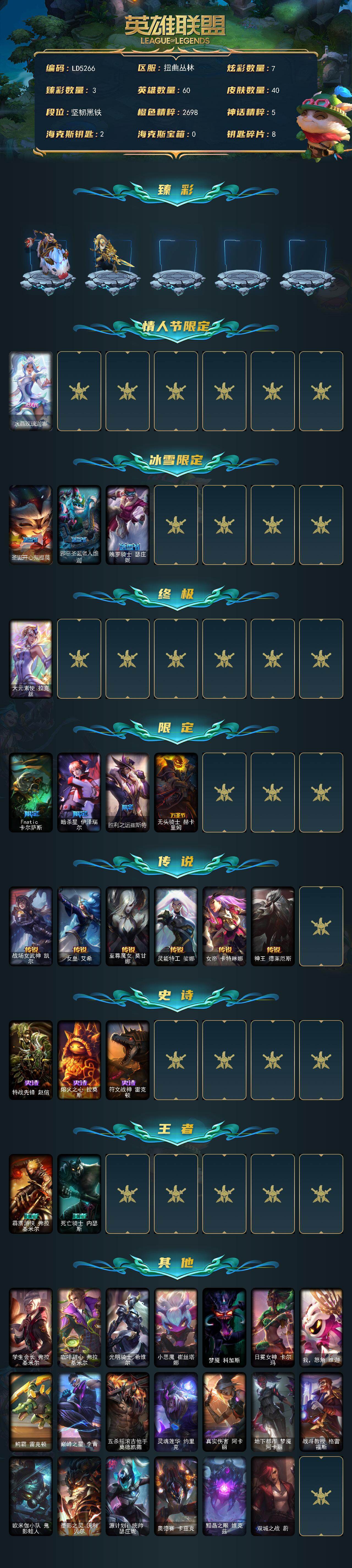 LOLEY423697英雄联盟账号详情图2