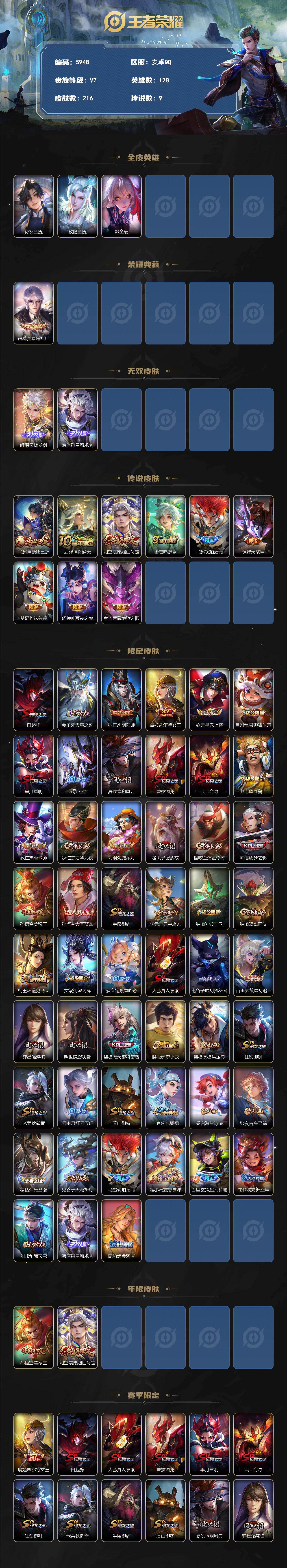 WZLX4235317王者荣耀账号详情图2