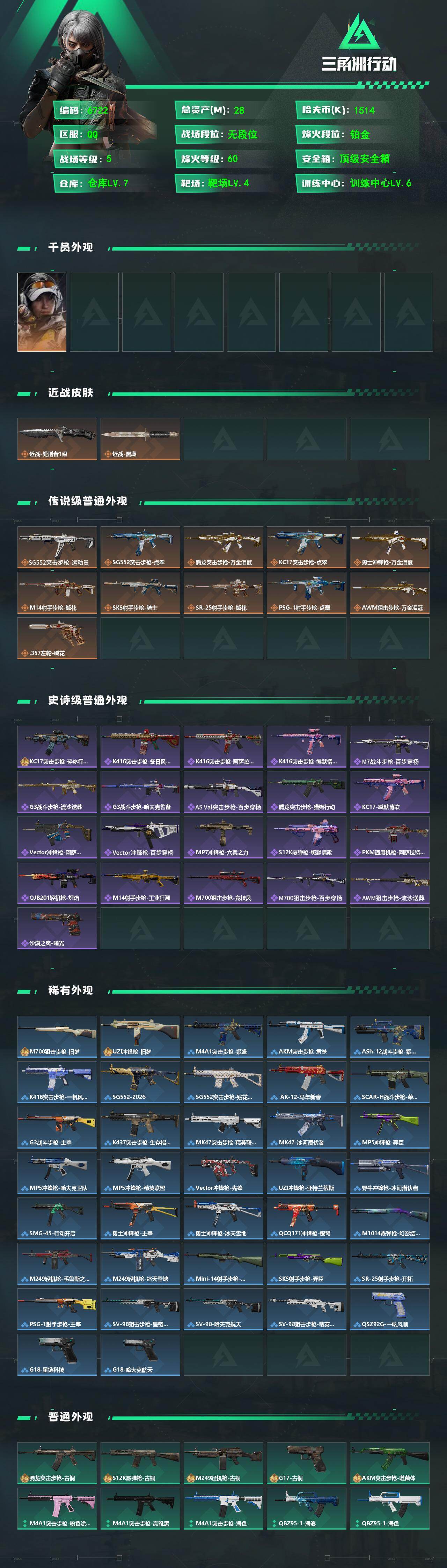 SJZCMW474837三角洲行动账号详情图2 SJZCMW474837三角洲行动账号详情图2