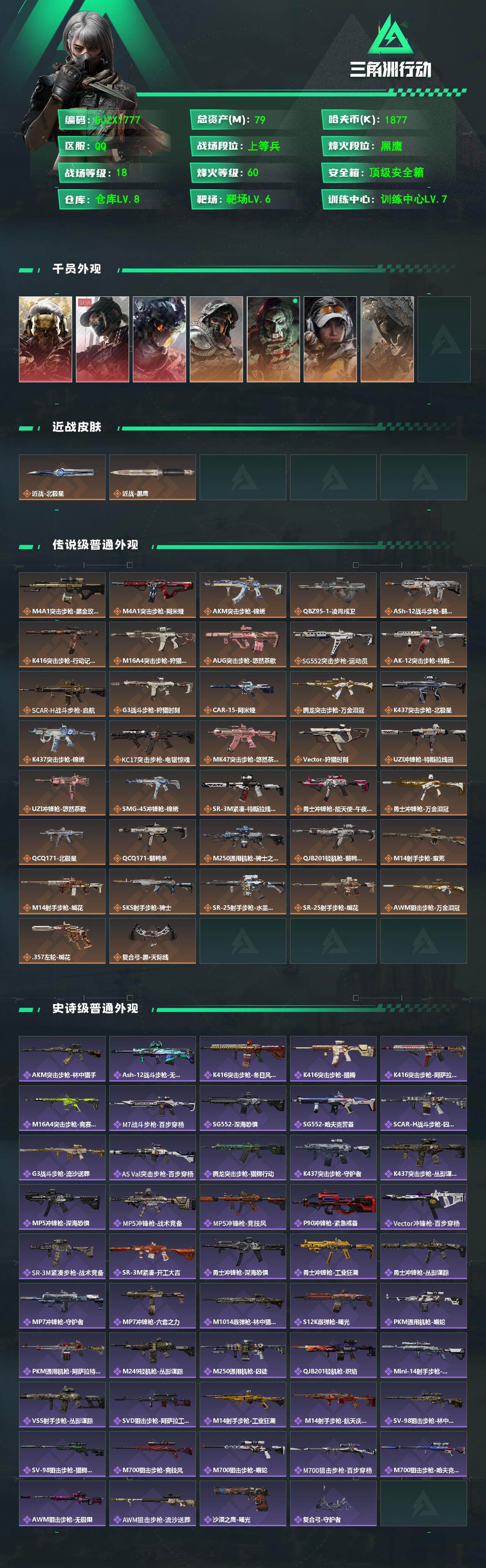 SJZQM474064三角洲行动账号详情图3