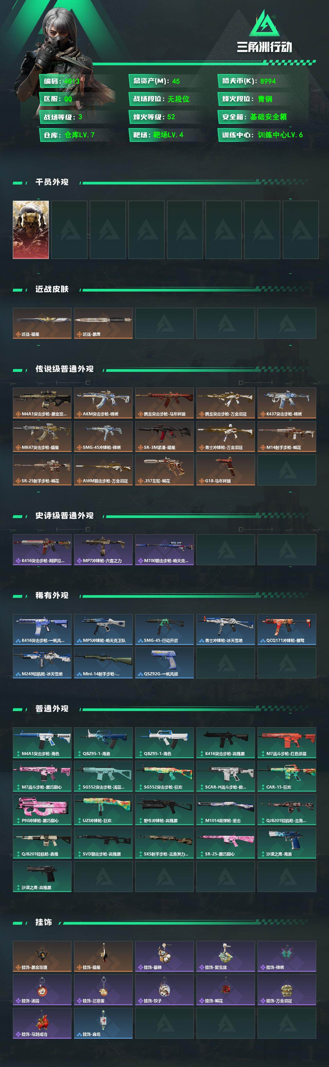 SJZQM474088三角洲行动账号详情图4