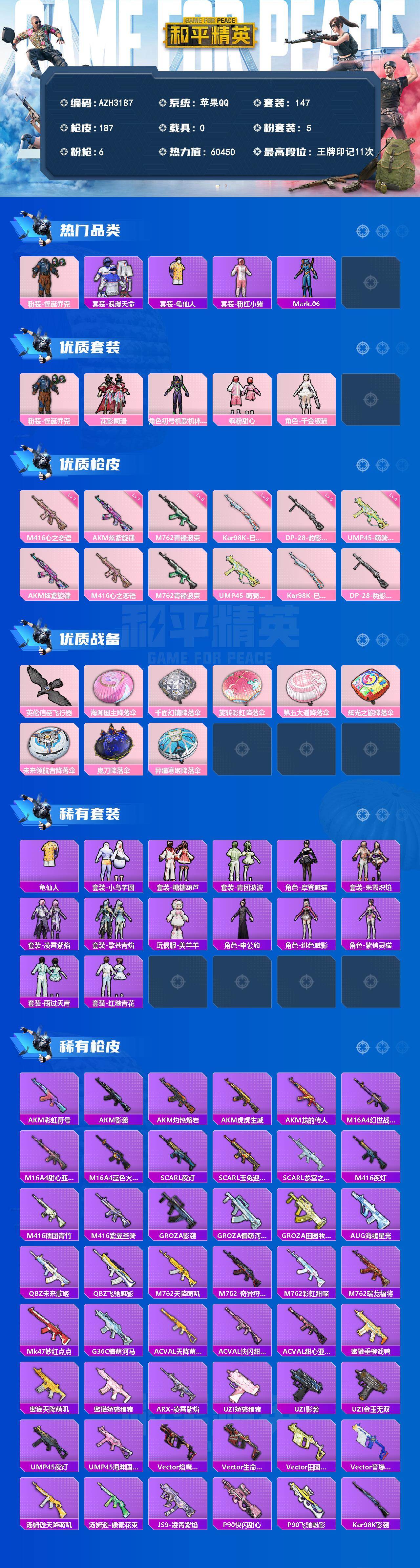 HPQM4130983和平精英账号详情图3