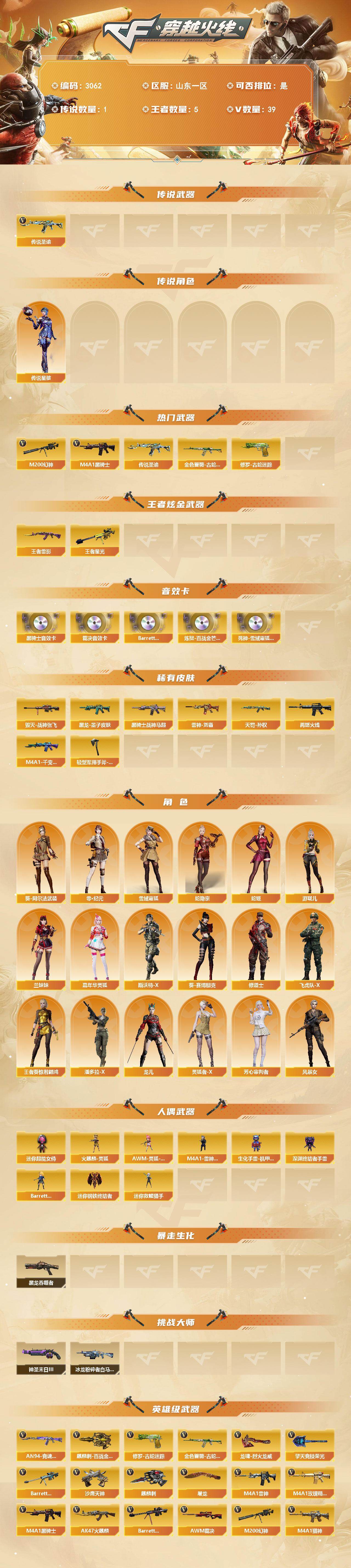 CFCMW463527穿越火线账号详情图2