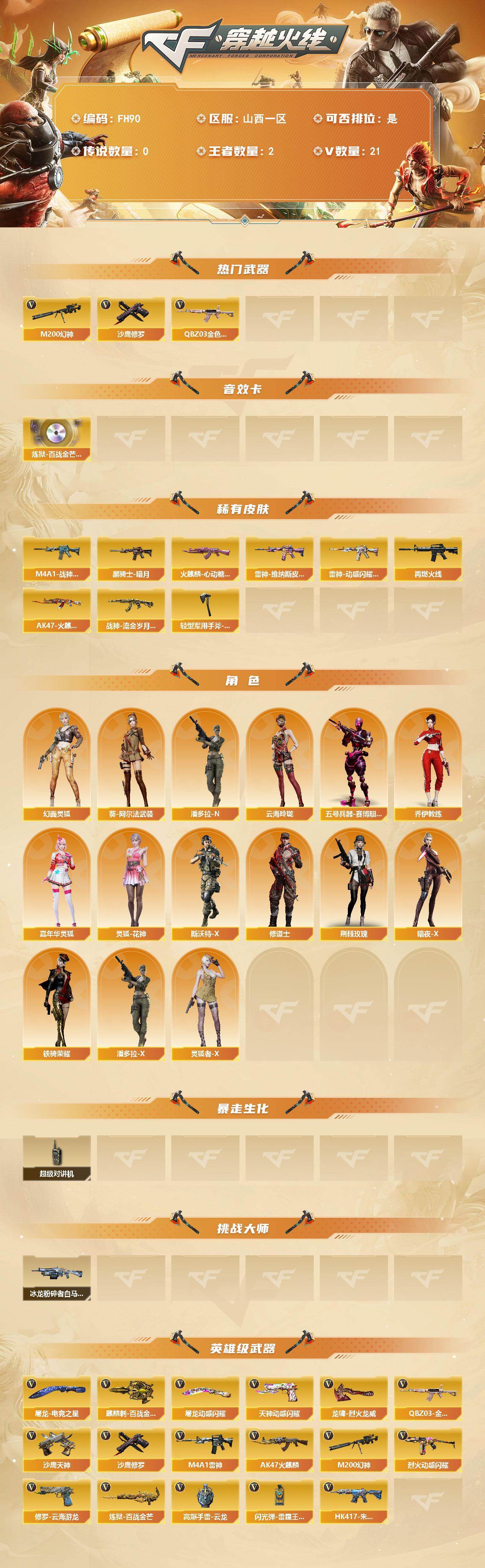 CFQM461846穿越火线账号详情图3 CFQM461846穿越火线账号详情图3