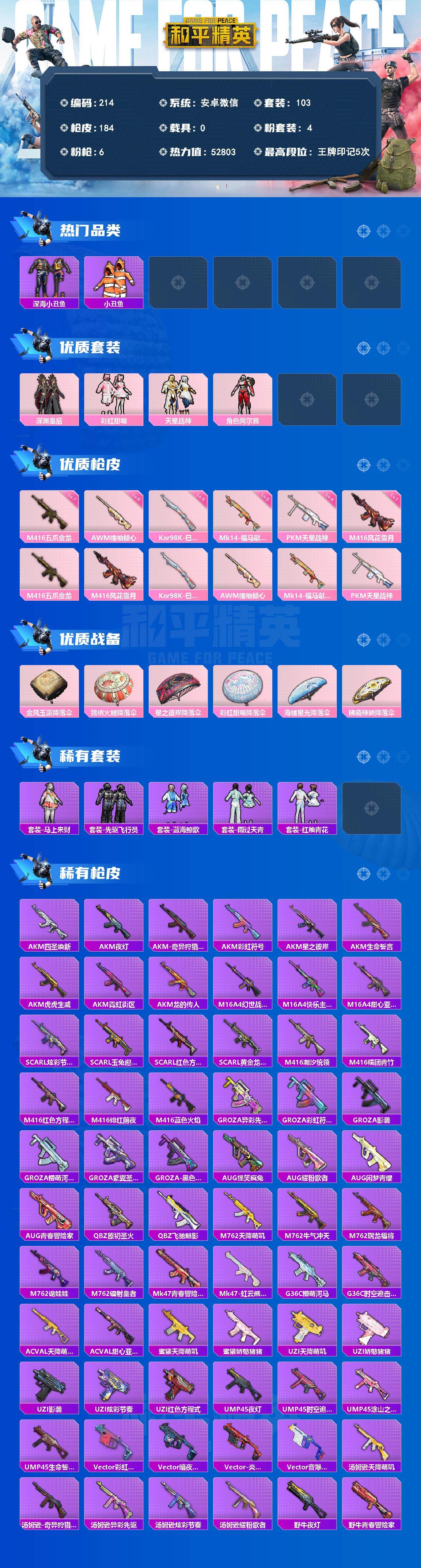 HPLX4134585和平精英账号详情图2 HPLX4134585和平精英账号详情图2