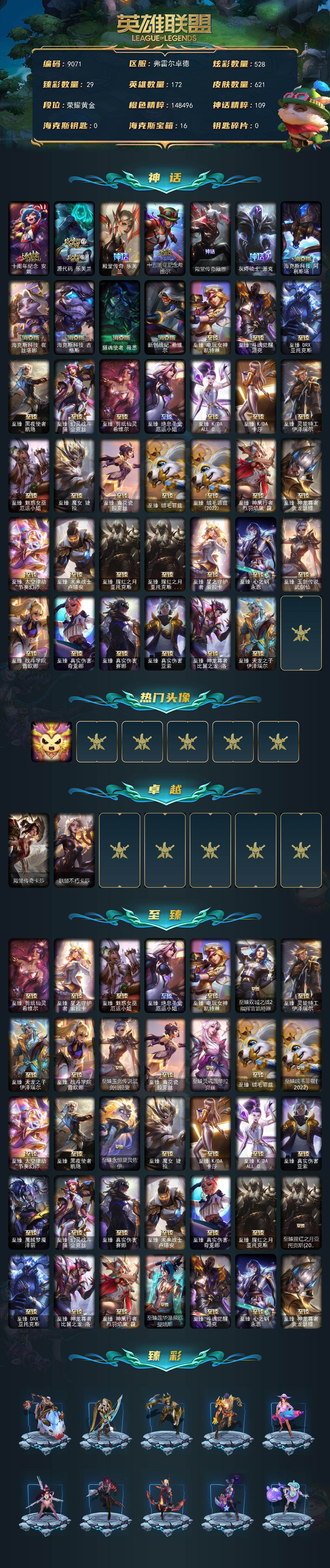 LOLLX423671英雄联盟账号详情图2