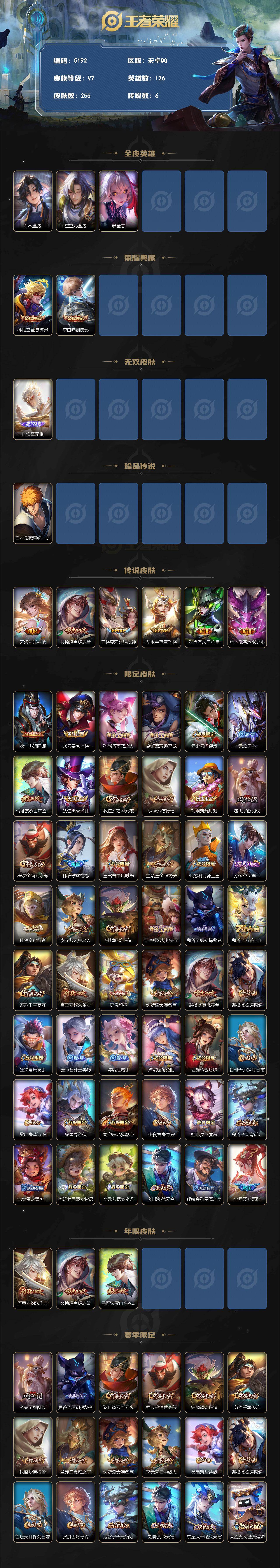 WZQM4238308王者荣耀账号详情图3