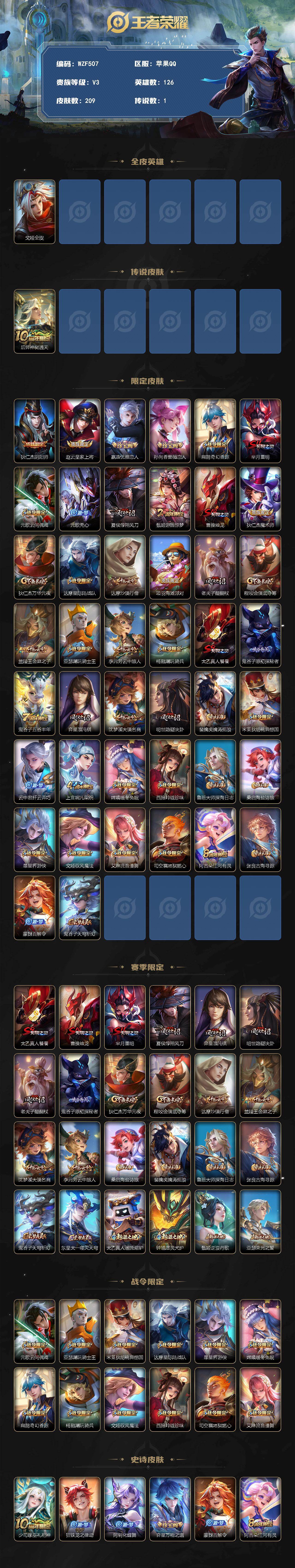 WZEY4236096王者荣耀账号详情图2