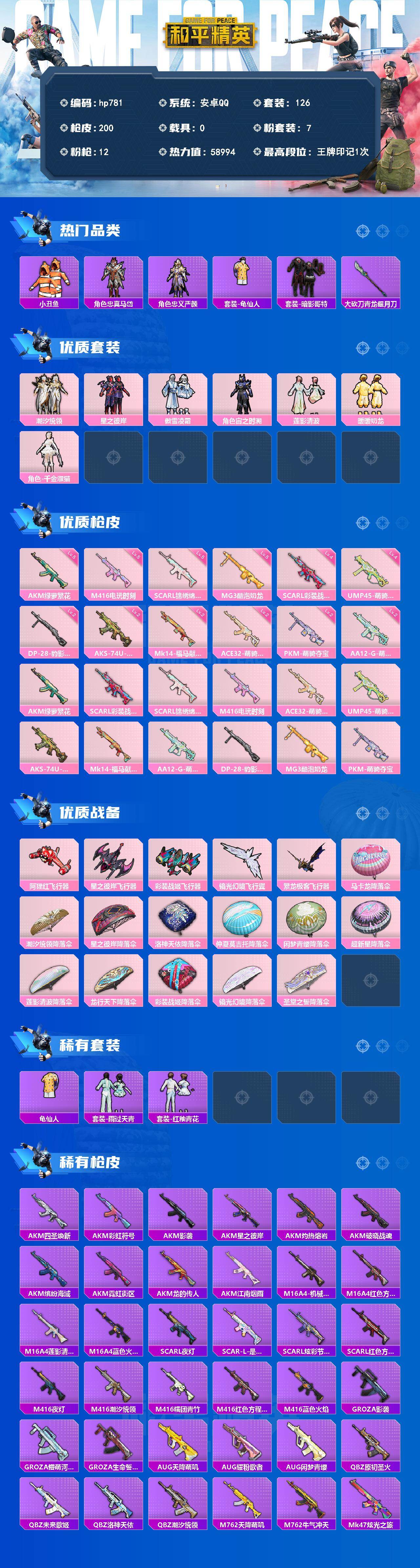 HPLX4130590和平精英账号详情图2