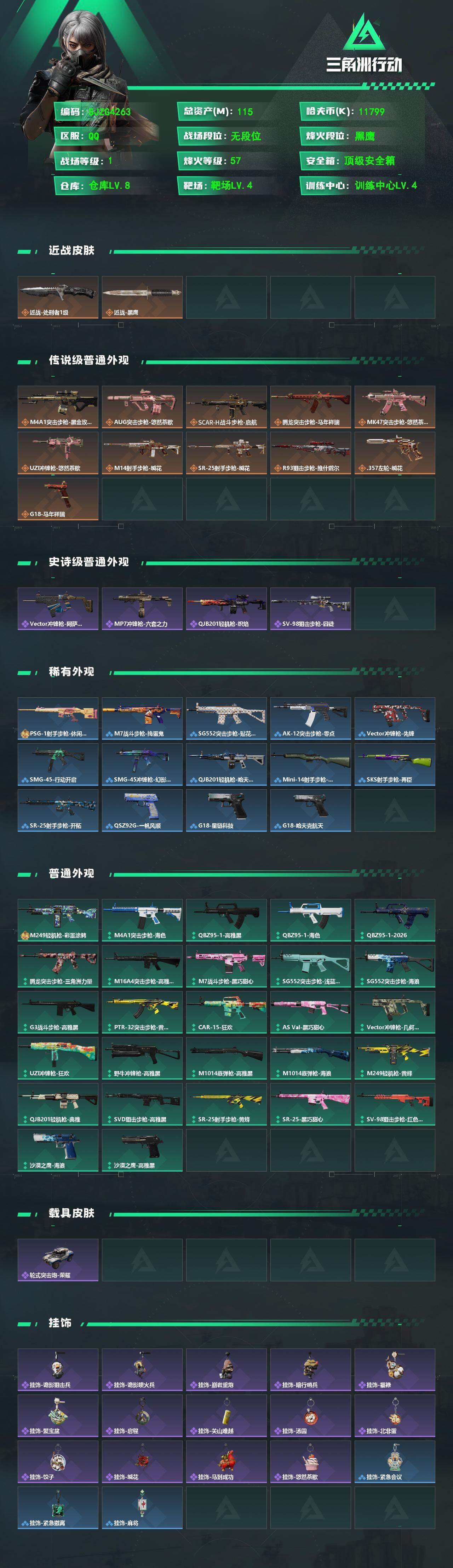 SJZQM474021三角洲行动账号详情图3