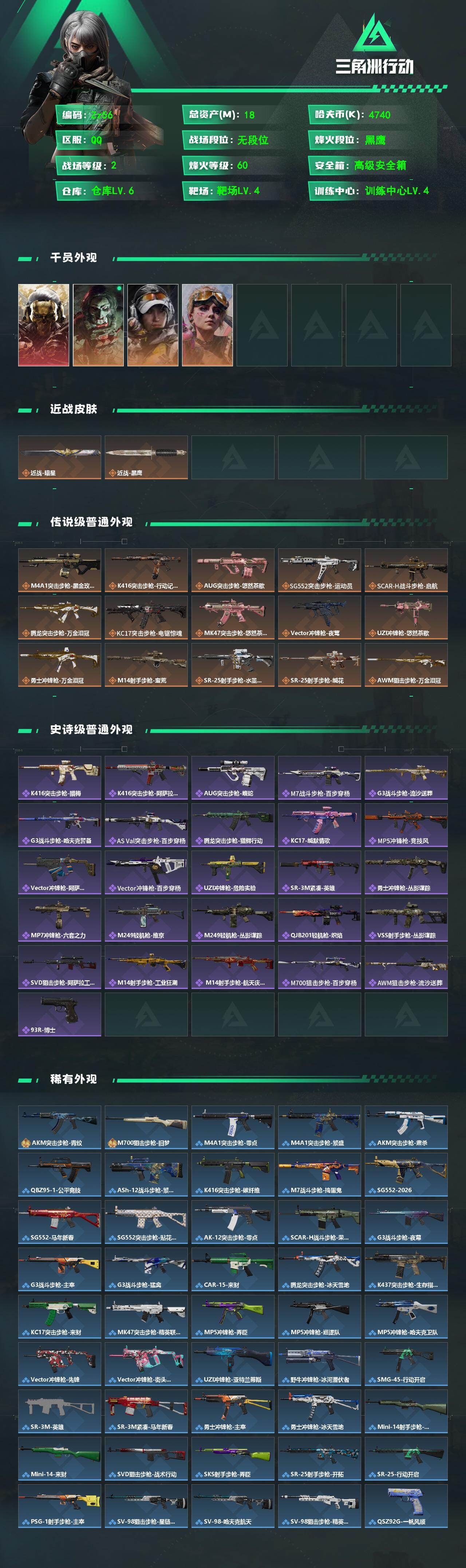 SJZCMW4100724三角洲行动账号详情图2