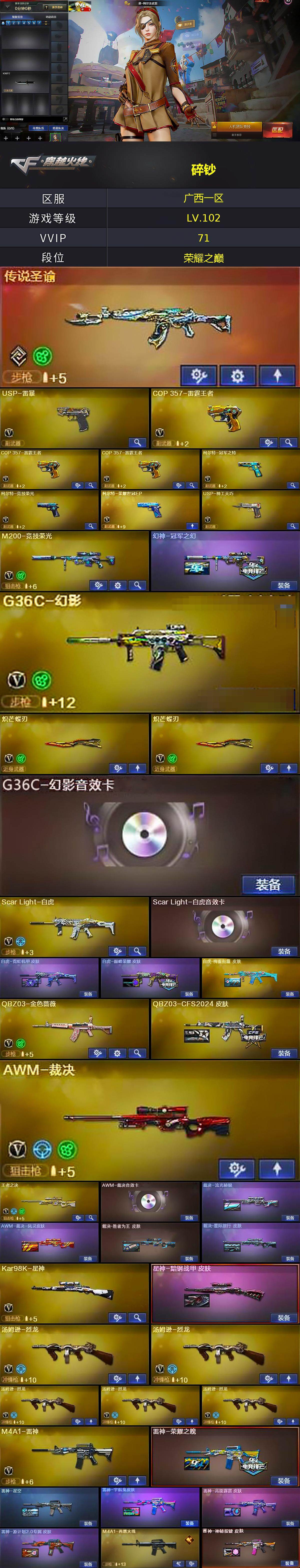 CFLX463079穿越火线账号详情图2