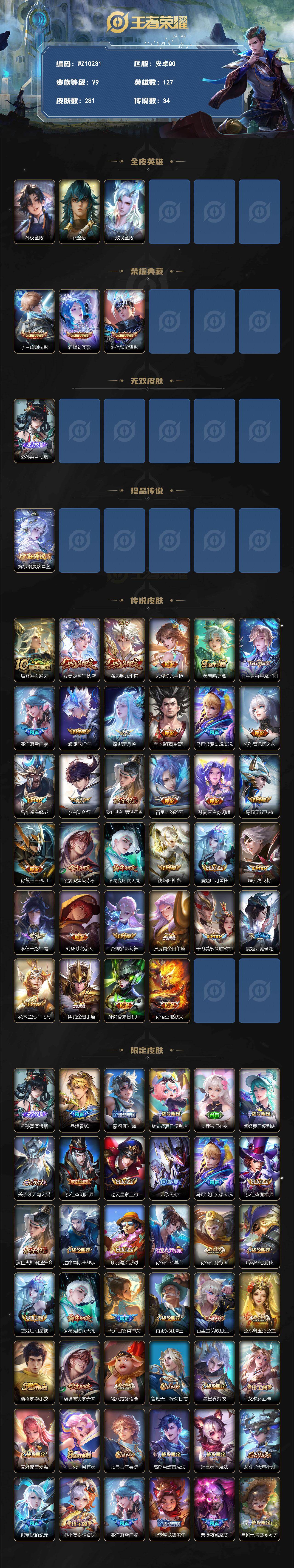 WZXS4257998王者荣耀账号详情图2