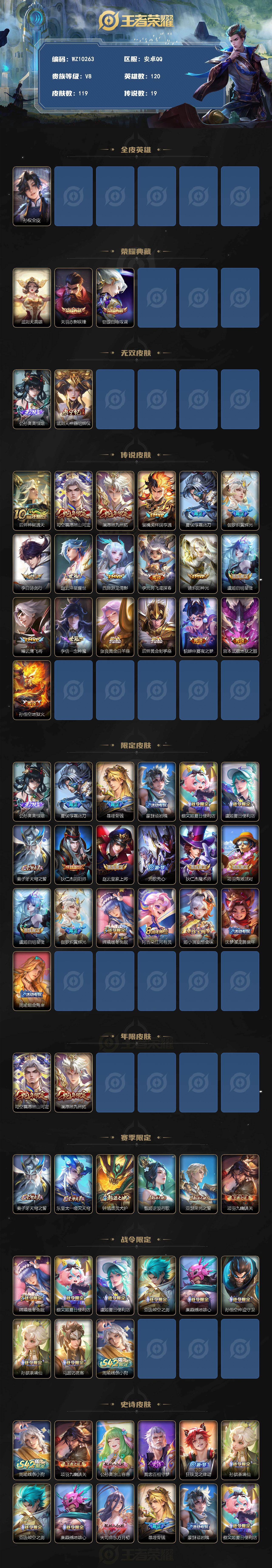 WZQM4259930王者荣耀账号详情图3