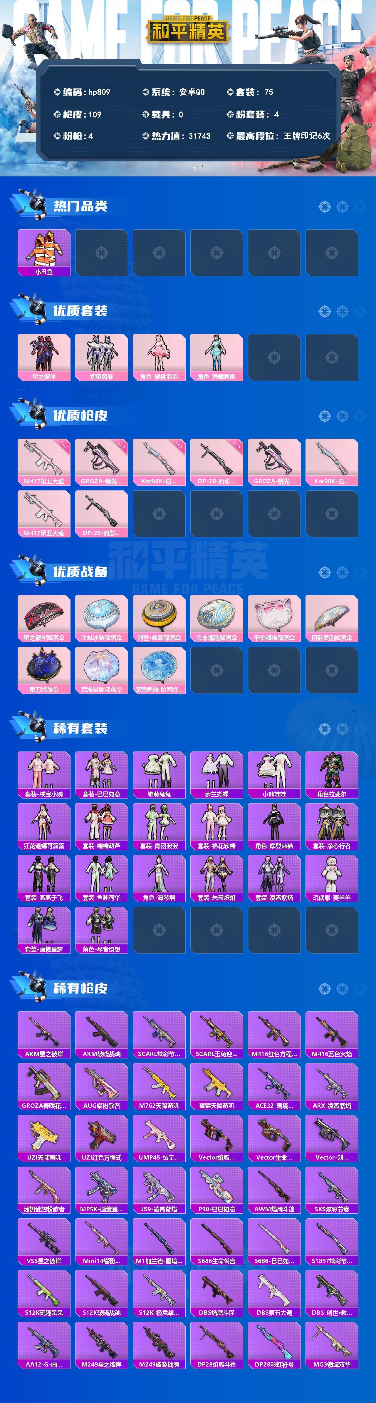 HPLX4131537和平精英账号详情图2