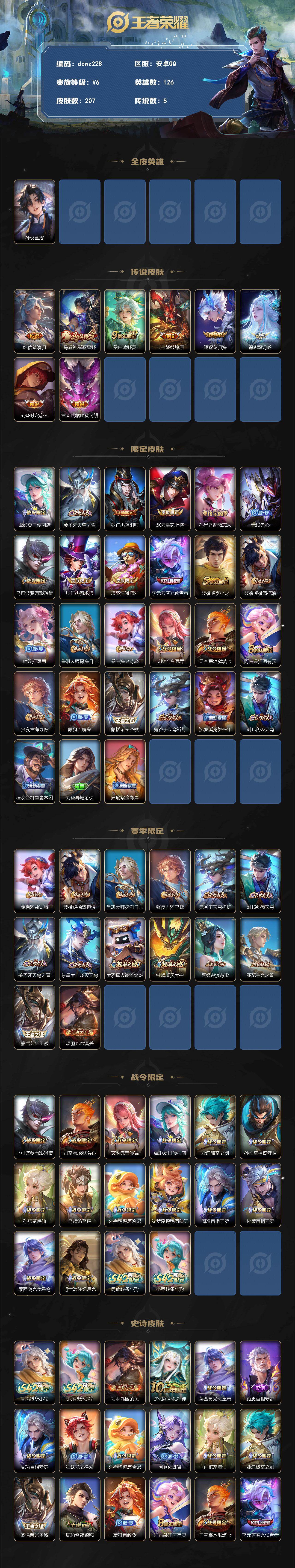 WZCMW4299590王者荣耀账号详情图2