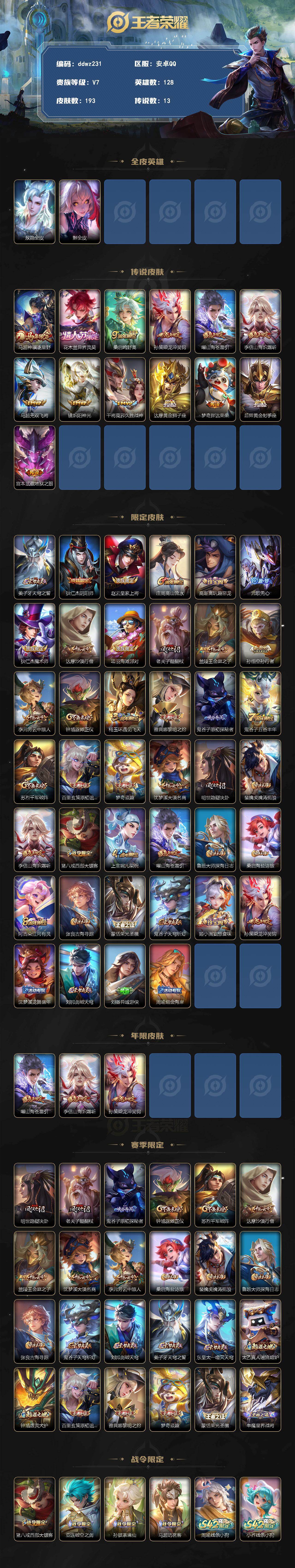 WZCMW4299607王者荣耀账号详情图2