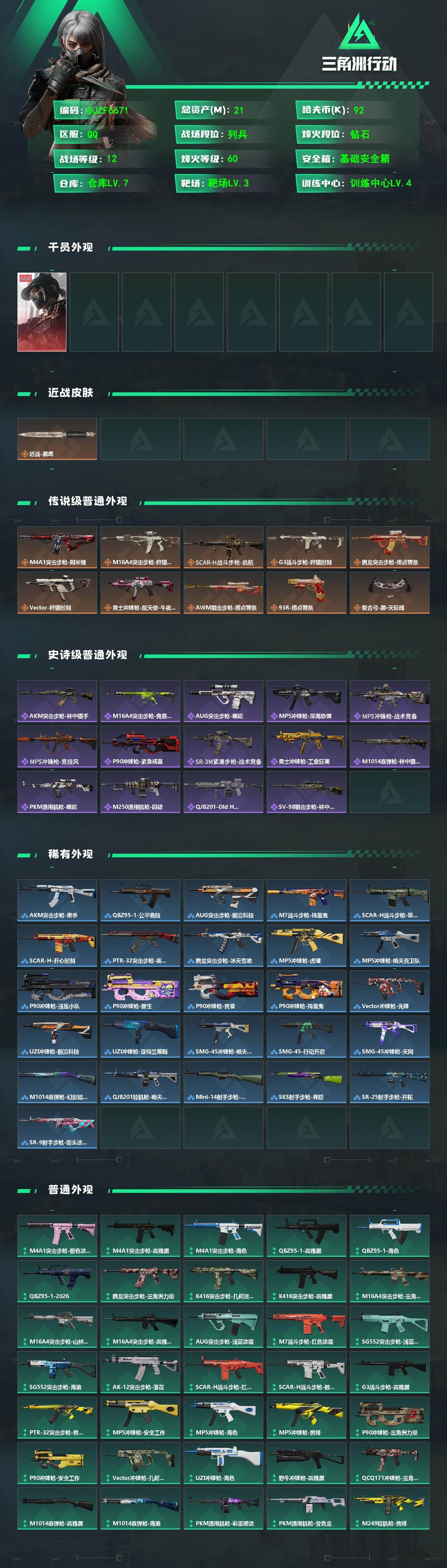 SJZQM473740三角洲行动账号详情图3