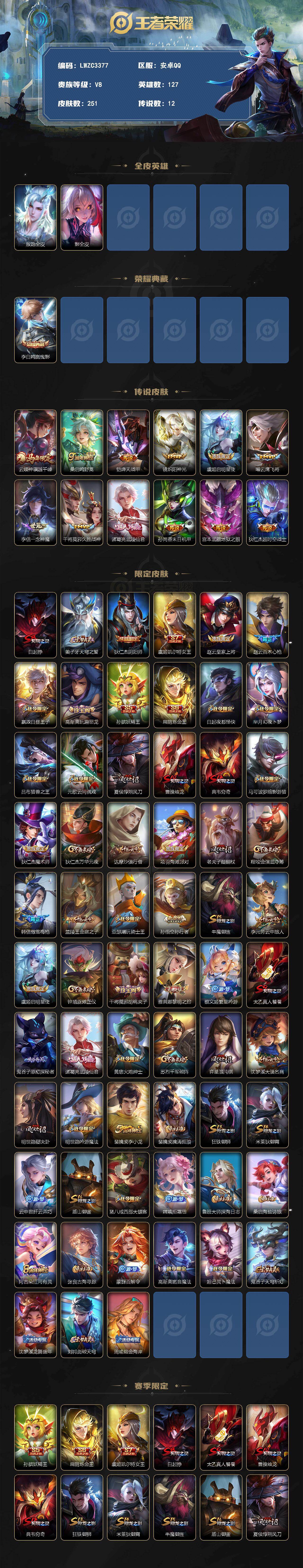 WZLX4255151王者荣耀账号详情图2