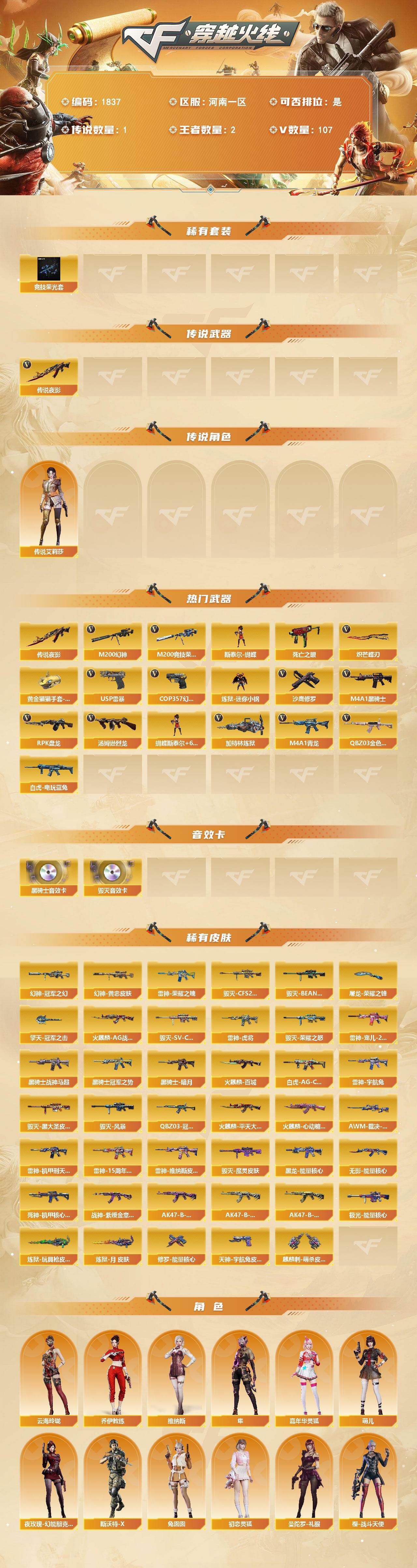 CFCMW434029穿越火线账号详情图2
