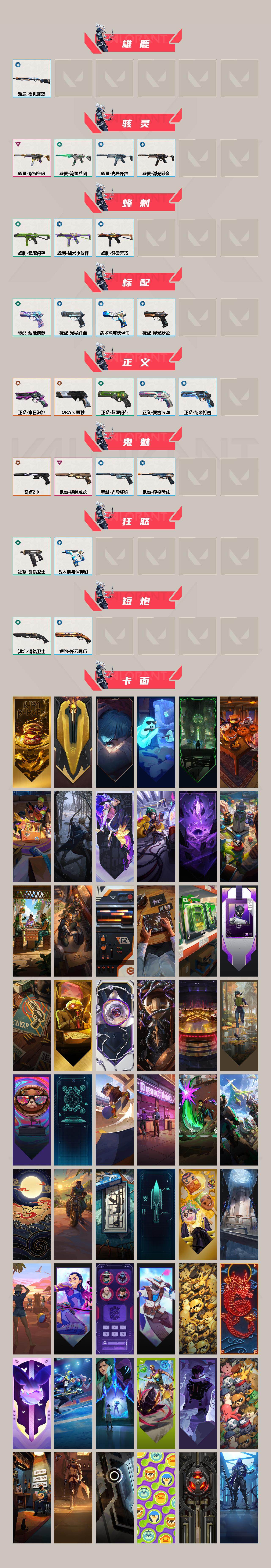 【套装】：奇点//2.0套装，耀鳞威龙套装
【英雄】：幻棱，炼狱，维斯，暮蝶，钛狐，壹决，铁臂，捷风，雷兹，幽影，不死鸟，贤者，猎枭，蝰蛇，零，芮娜，奇乐，尚勃勒，霓虹，斯凯，夜露，星礈，K/O，海