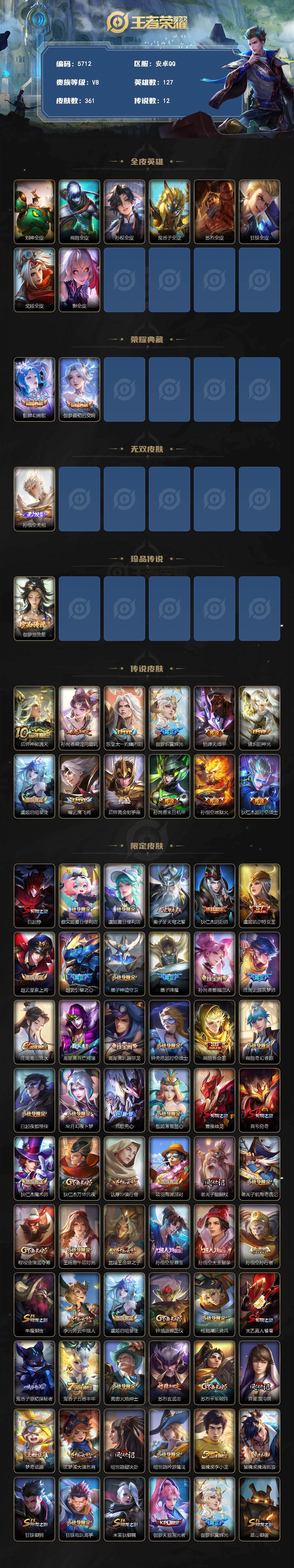 WZLX4237850王者荣耀账号详情图2