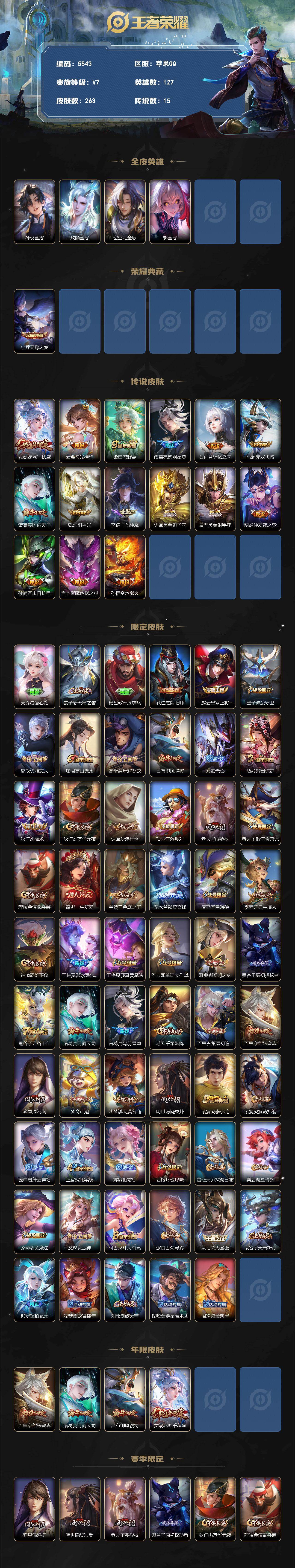 WZLX4237858王者荣耀账号详情图2