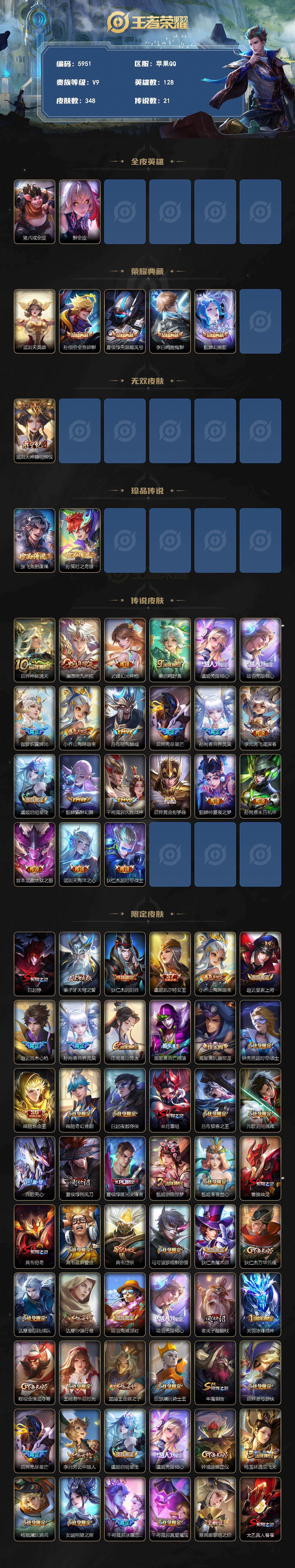 WZLX4237894王者荣耀账号详情图2