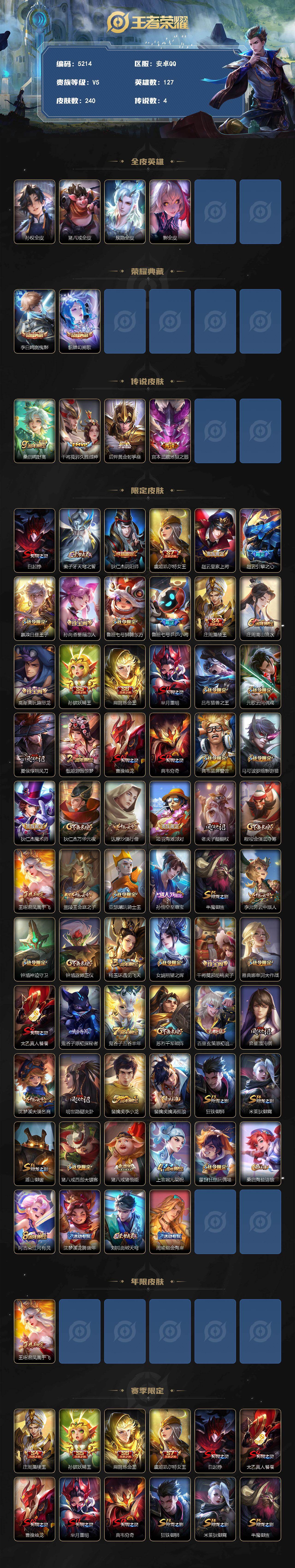 WZQM4241592王者荣耀账号详情图3