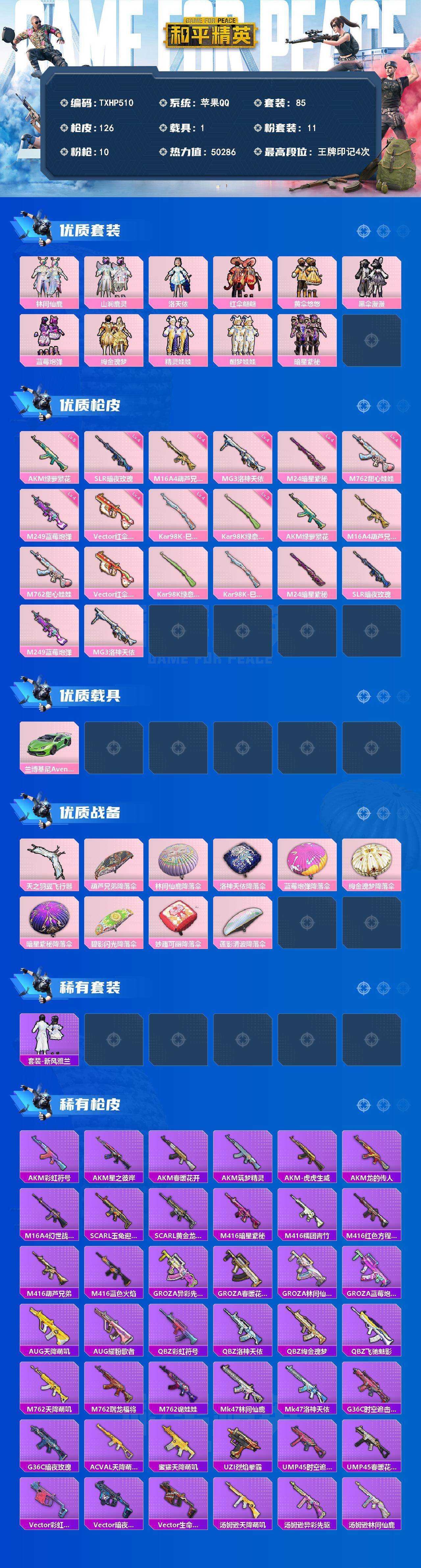 HPQM4139524和平精英账号详情图3