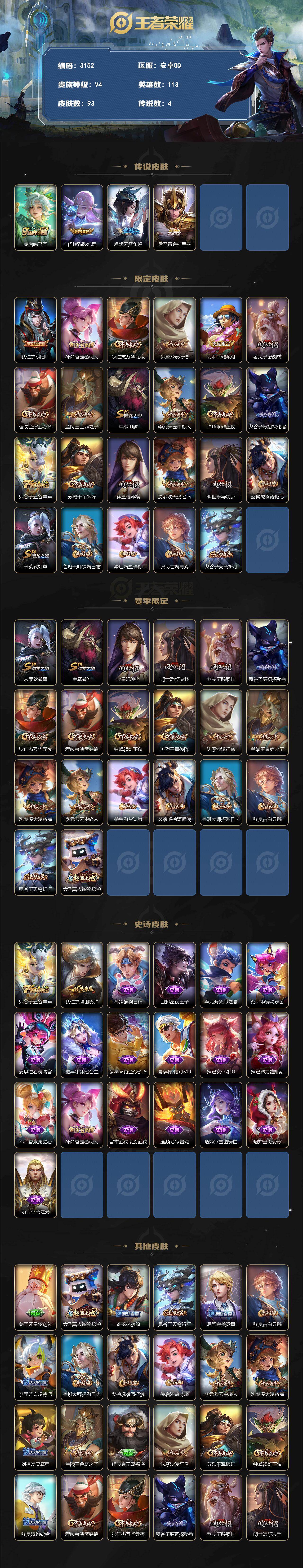 WZCMW4249949王者荣耀账号详情图2