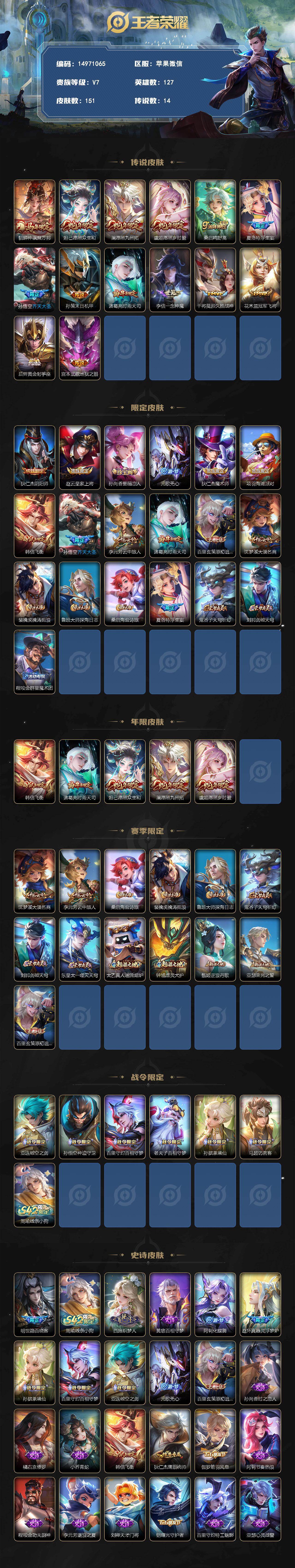 WZQM4240270王者荣耀账号详情图3