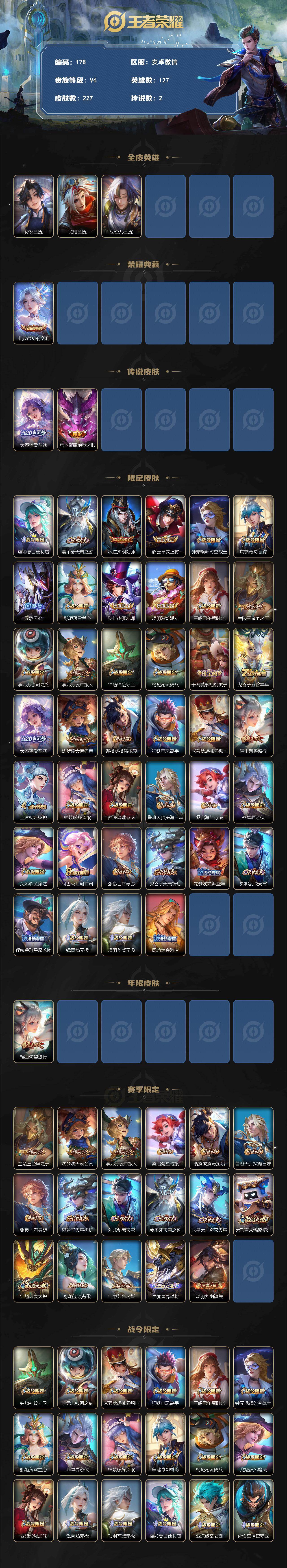 WZLX4243781王者荣耀账号详情图2