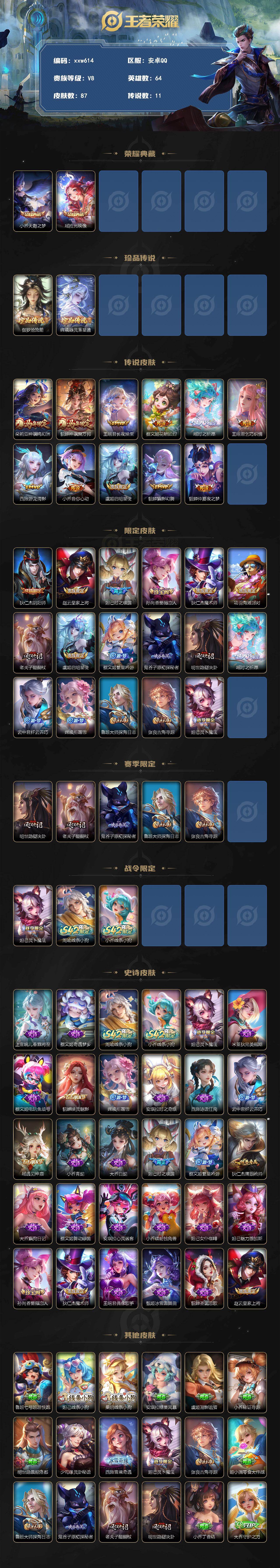 WZQM4240132王者荣耀账号详情图3