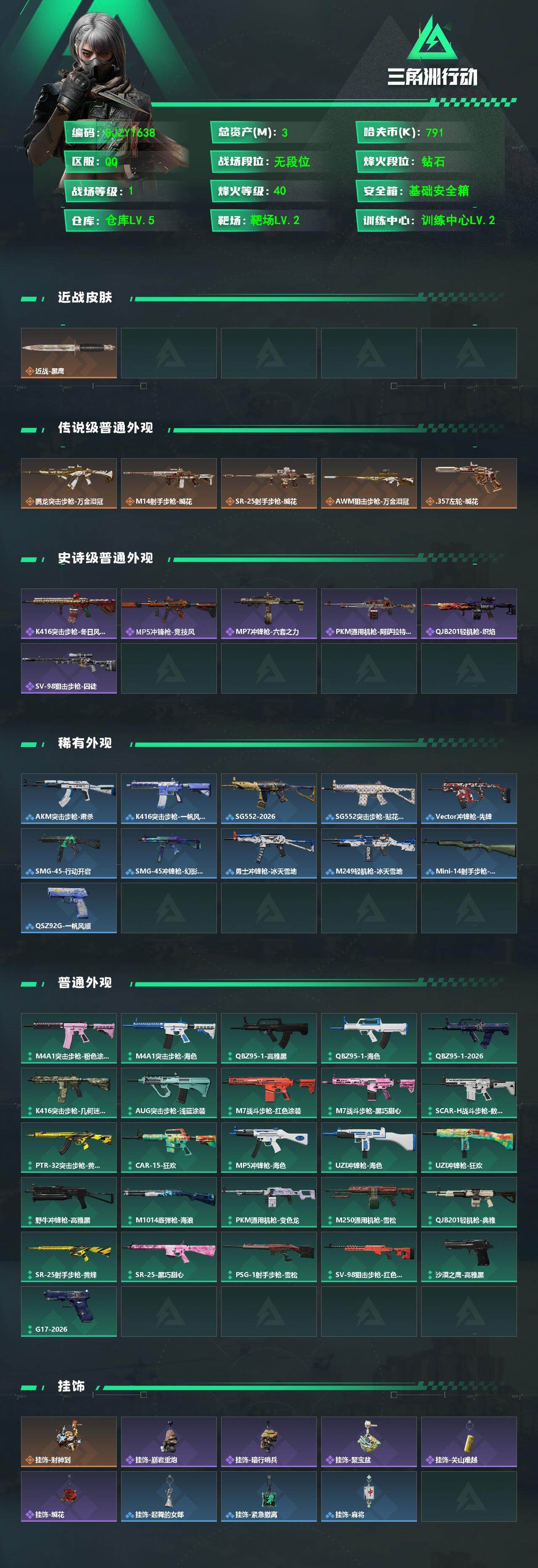 SJZEY474533三角洲行动账号详情图2 SJZEY474533三角洲行动账号详情图2