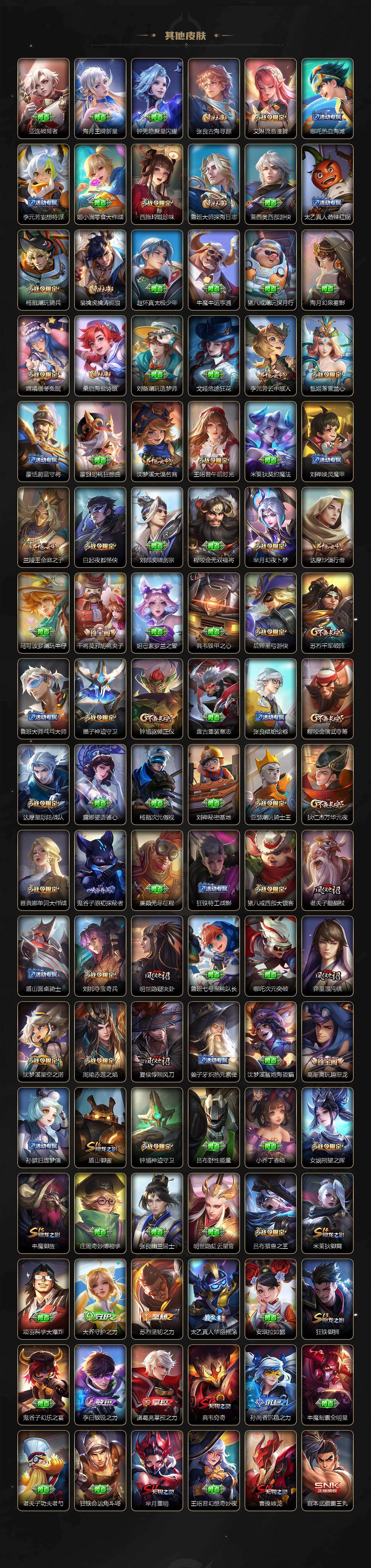 安卓Q-V10-最强王者段位-129英雄-781皮肤-20典藏皮肤-1典藏英雄-1珍品无双-14无双-10珍品传说-142传说-273史诗
【英雄全皮】:廉颇全皮,小乔全皮,赵云全皮,墨子全皮,妲己