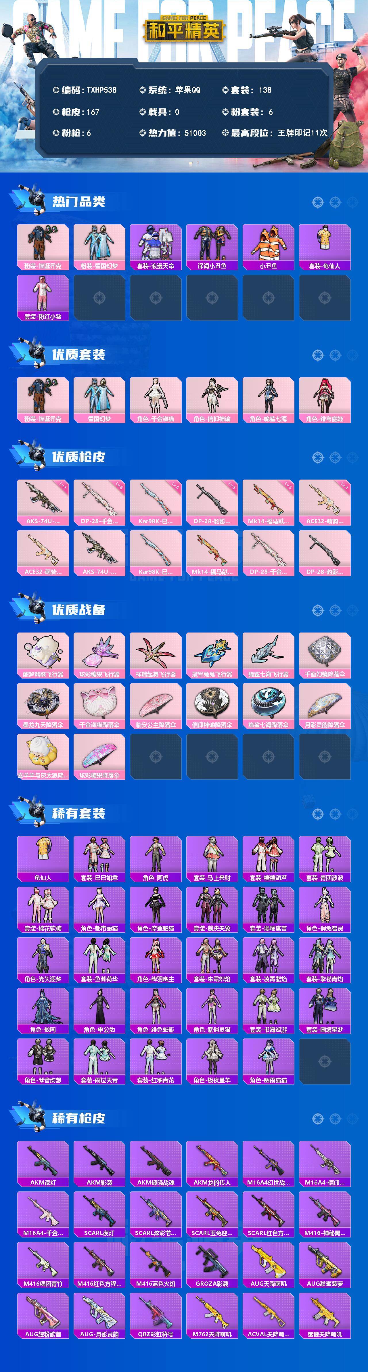 HPQM4139542和平精英账号详情图3