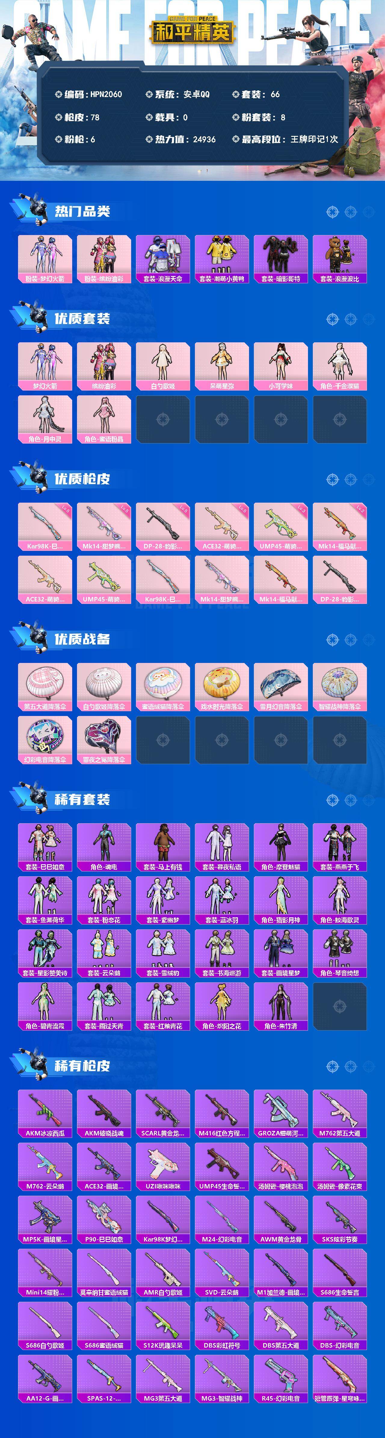 HPQM4132966和平精英账号详情图3