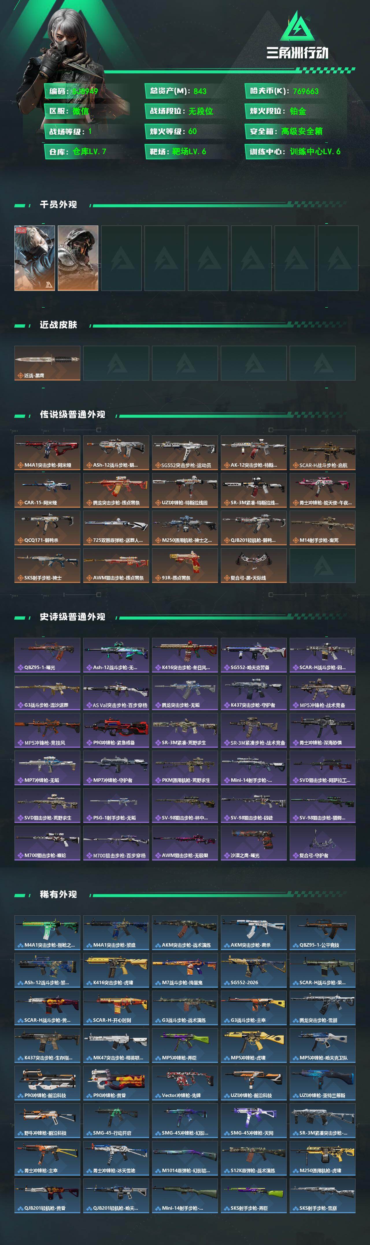 SJZQM473960三角洲行动账号详情图3