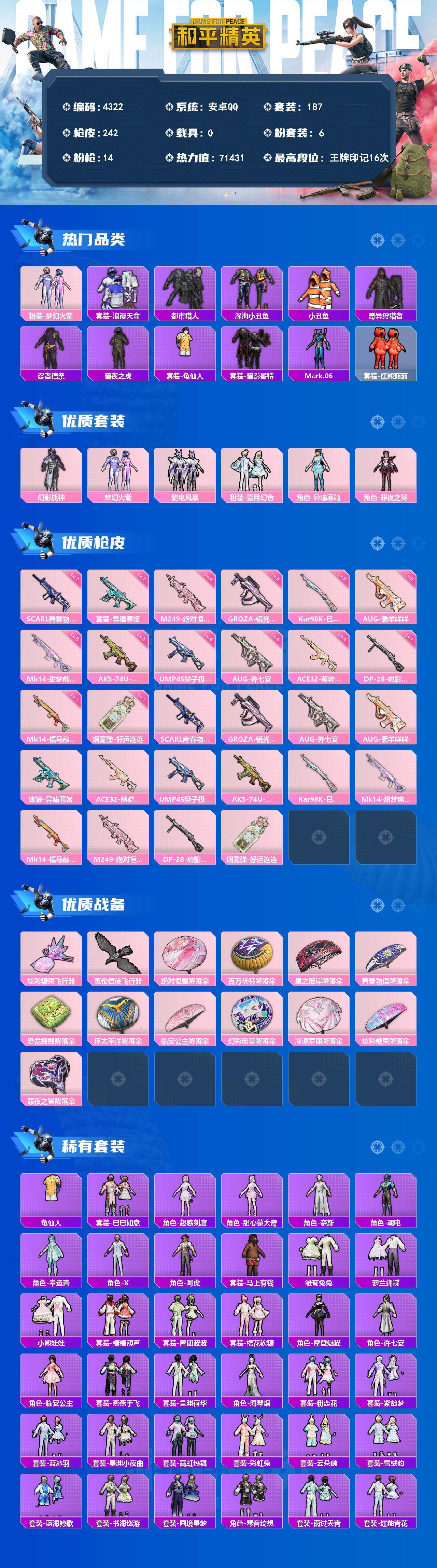 HPLX4132927和平精英账号详情图2