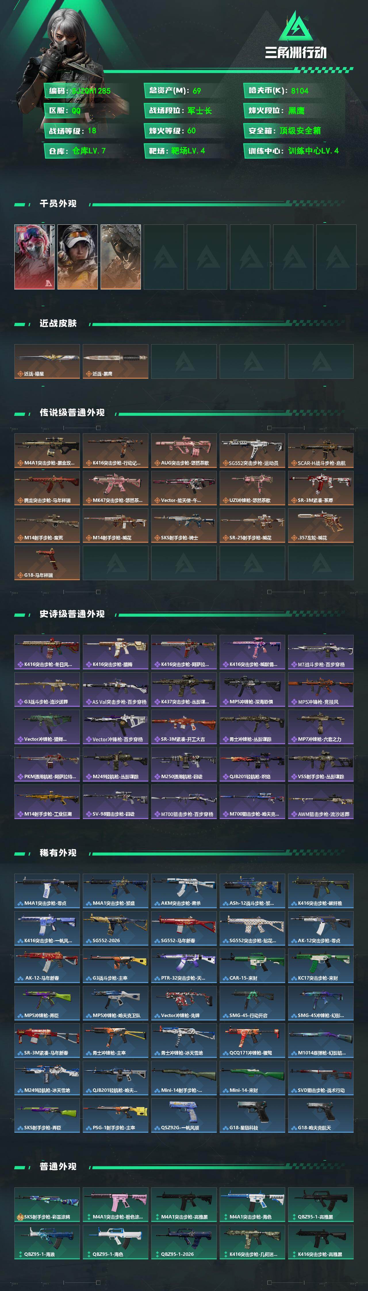 SJZQM474054三角洲行动账号详情图3