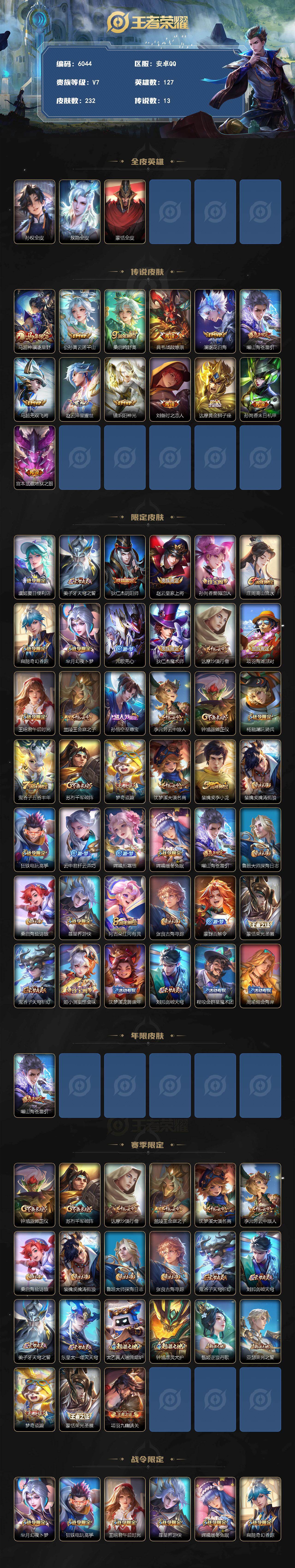 WZLX4241352王者荣耀账号详情图2